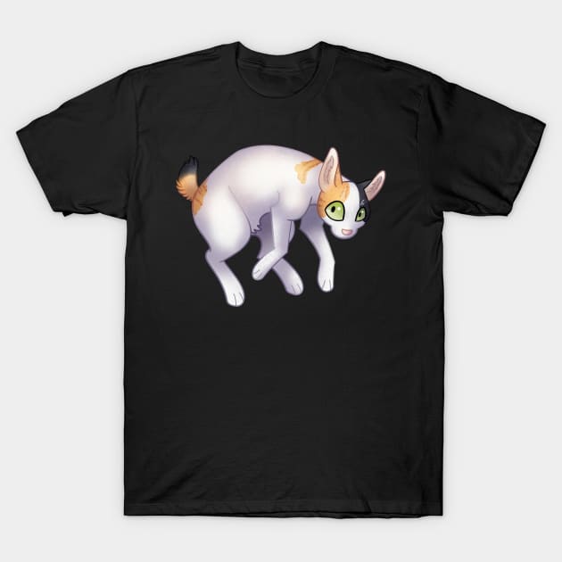 Cozy Japanese Bobtail Cat T-Shirt by Phoenix Baldwin